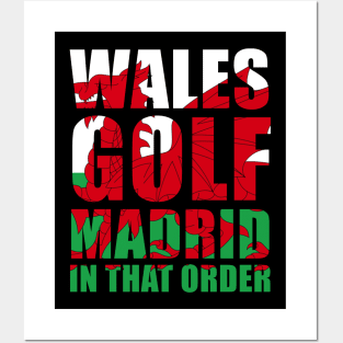 wales golf madrid Posters and Art